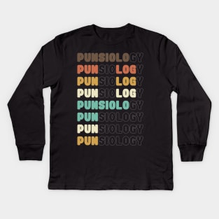 Retro Puns for Everyone Kids Long Sleeve T-Shirt